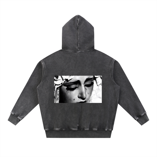 Snow Wash Fleece Oversize Hoodie