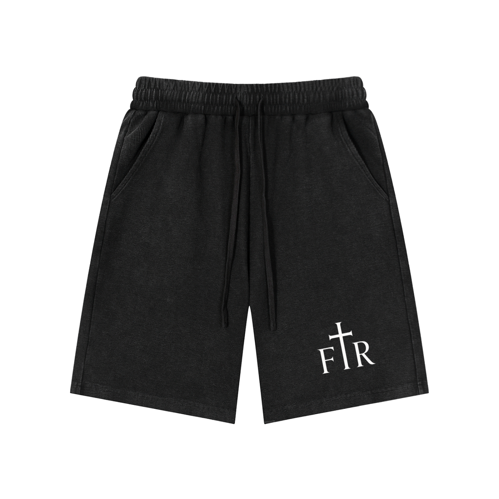 Mineral Wash Waffle Knit Shorts