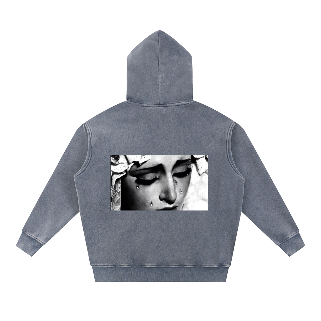 Snow Wash Fleece Oversize Hoodie