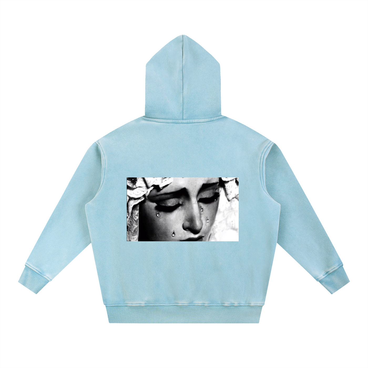 Snow Wash Fleece Oversize Hoodie